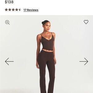 SKIMS Chocolate Brown Straight Leg Pants XS